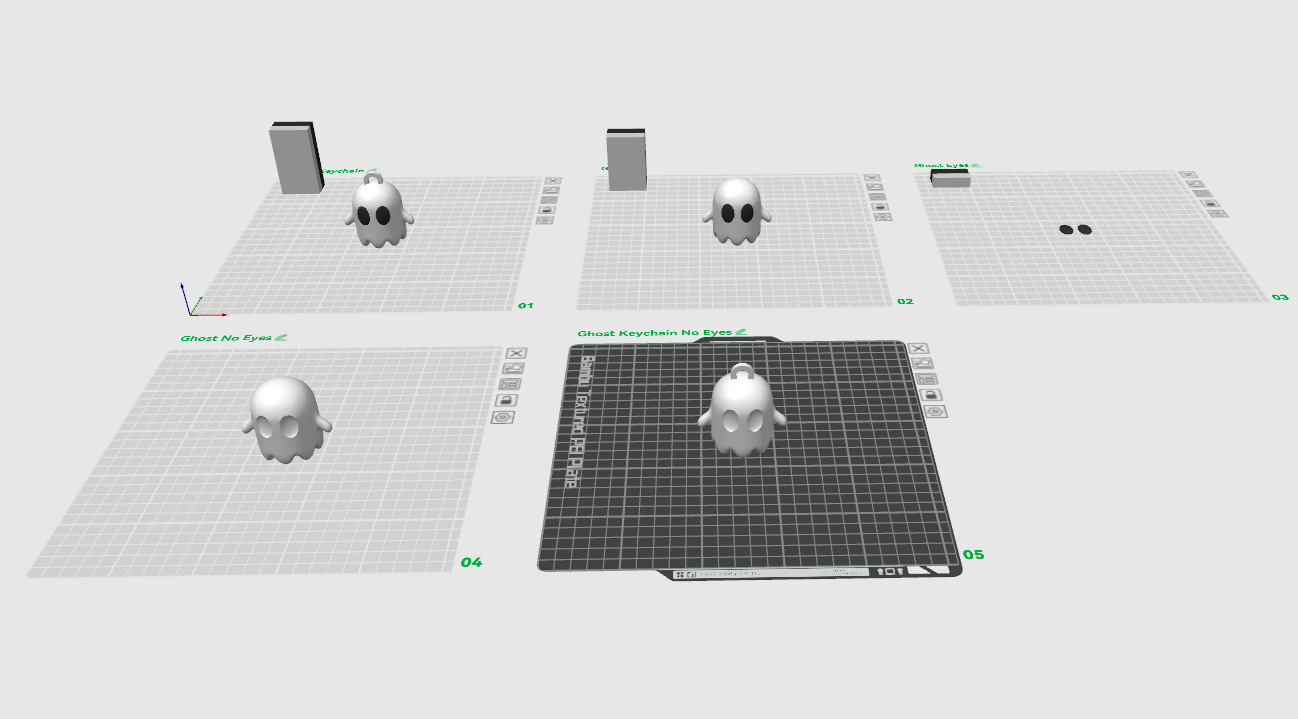 Miniatura 2 do modelo 3D Cute Ghost Keychain