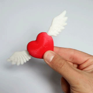 Heart With Articulated Wings