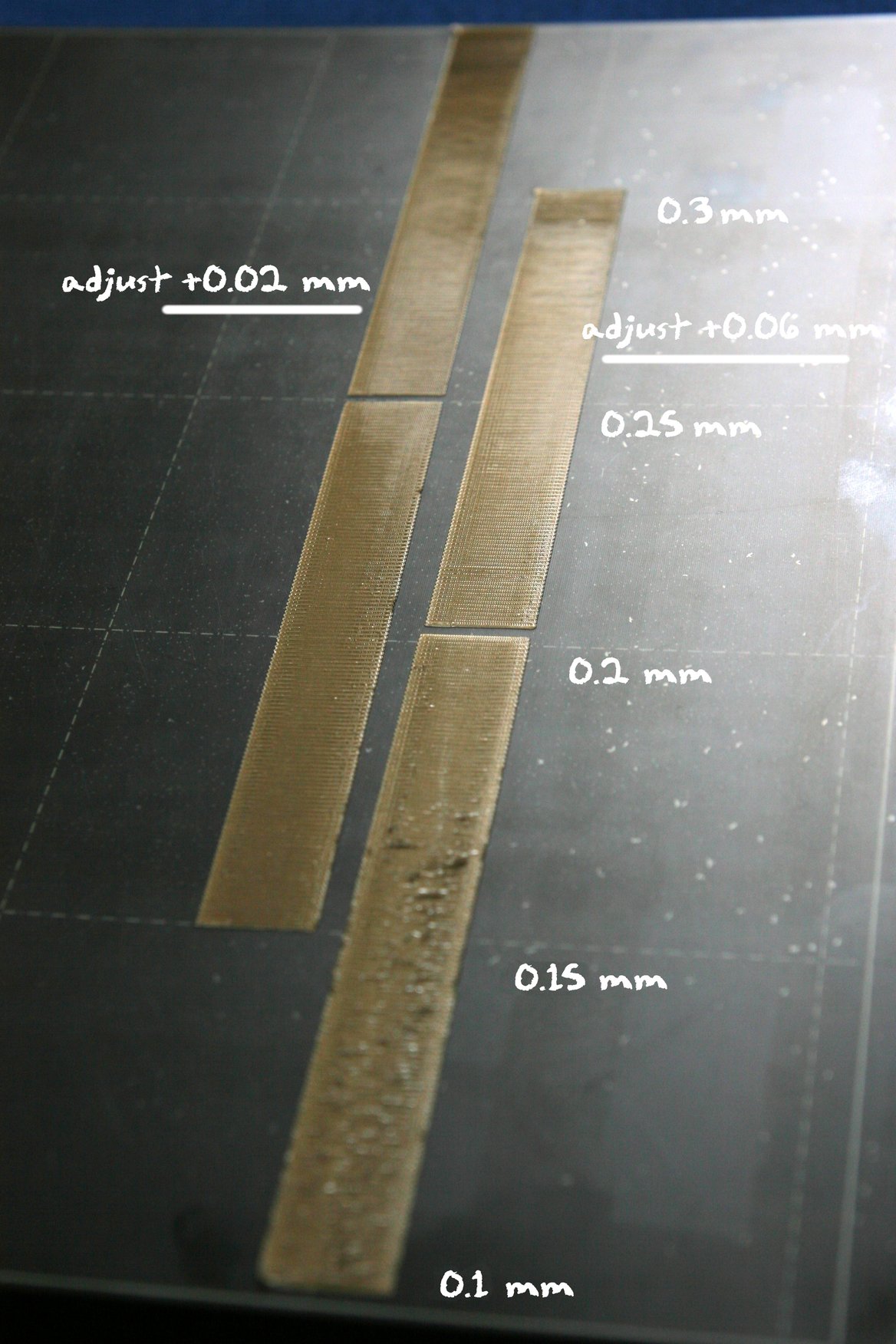 first layer height test strip