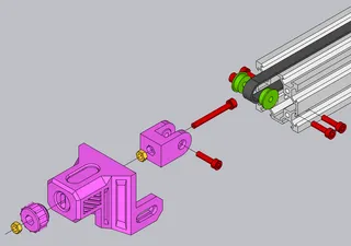 Ender 3 Y-Axis Belt Tensioner - Fits 4040 Aluminum Extrusion