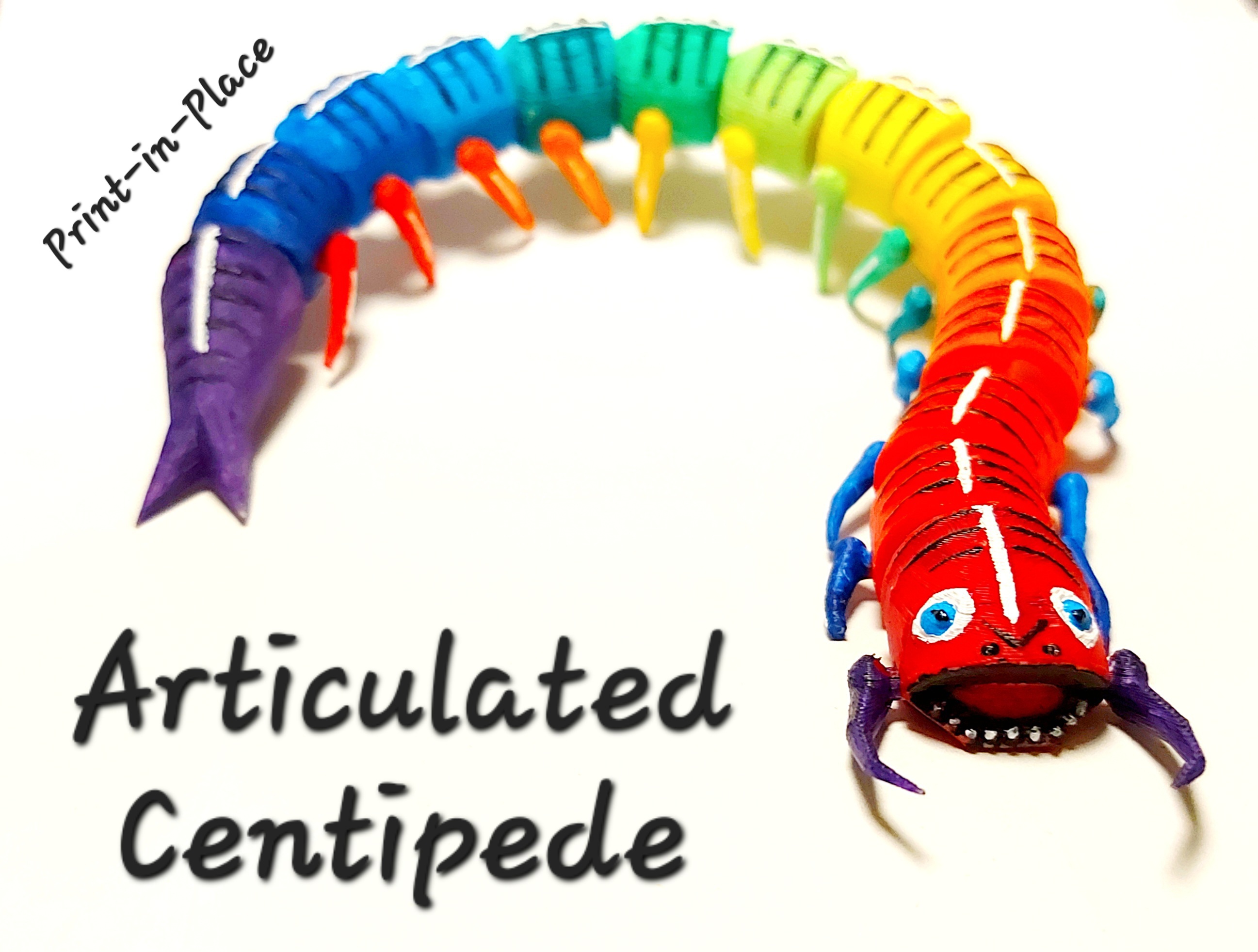 Articulated Centipede Creature (Print-In-Place) by kida | Download free ...