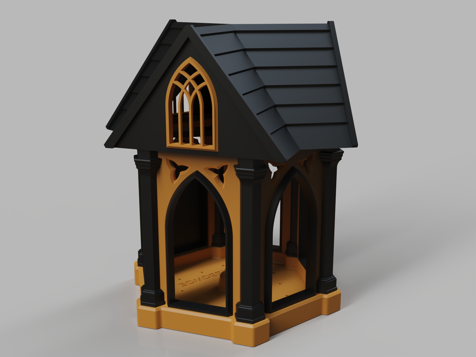 Miniatura 8 do modelo 3D Gothic Bird Feeder - Fully Printable