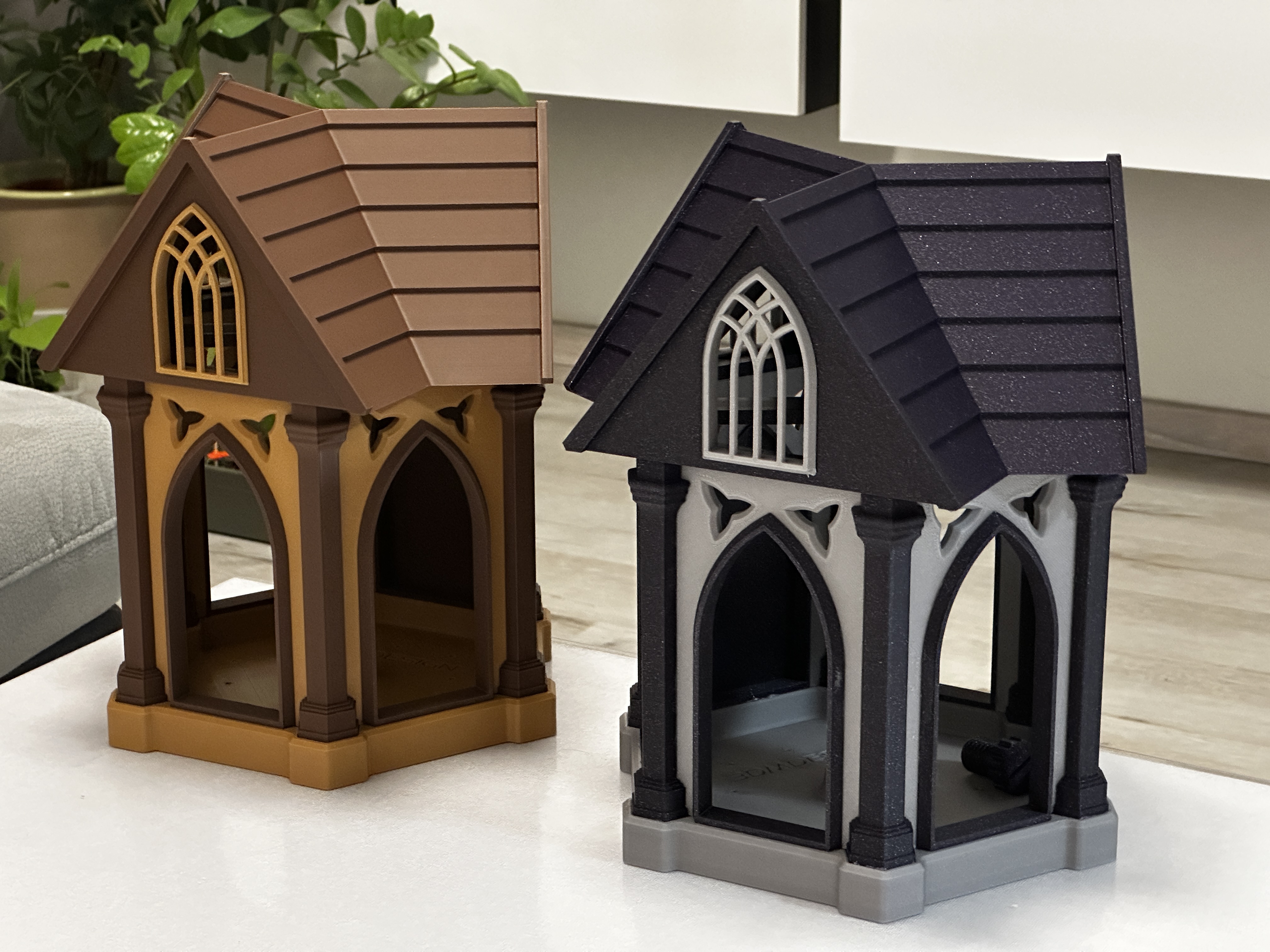 Miniatura 3 do modelo 3D Gothic Bird Feeder - Fully Printable