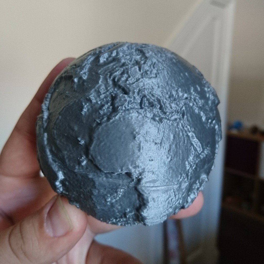 Earth topography with coastlines