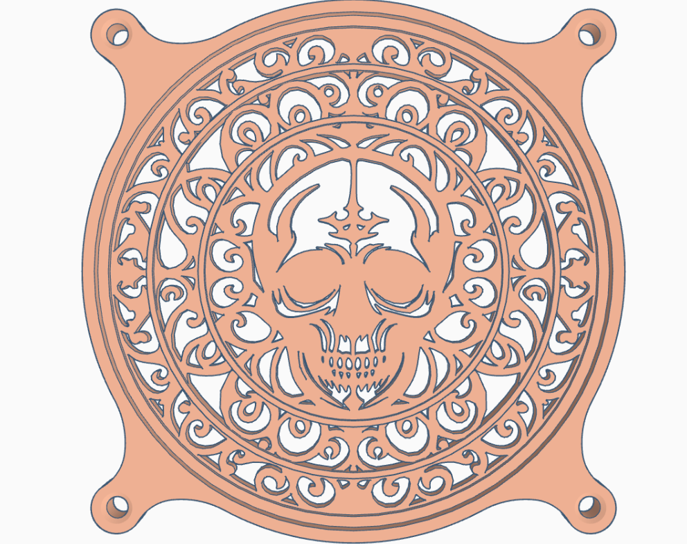 Fan cover: Skull 4 (120 mm)