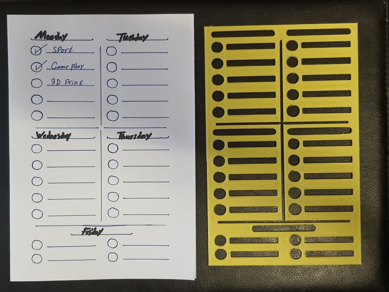 Miniatura 2 do modelo 3D Template list to do Notes ( workdays )