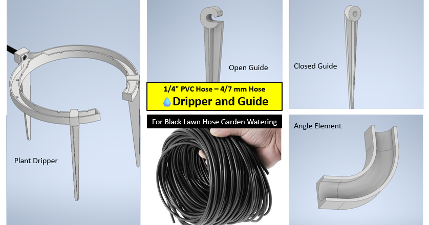 Dripper and Guide for Vinyl/PVC Hose 4/7 mm 1/4
