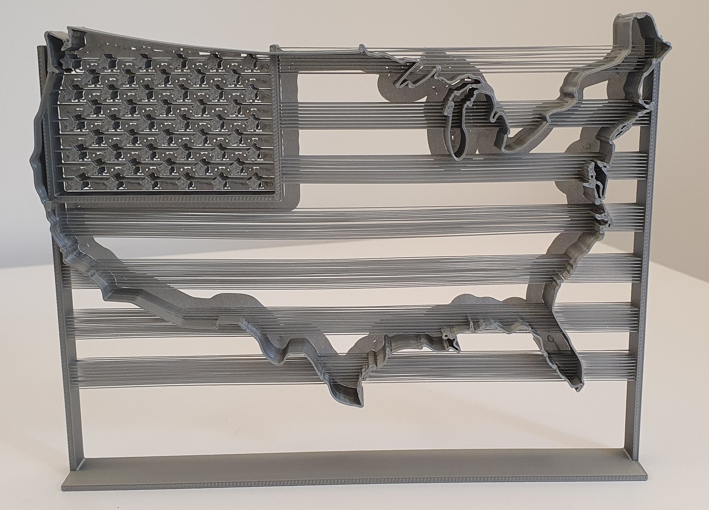 Miniatura 3 do modelo 3D USA Flag in Map - String Art