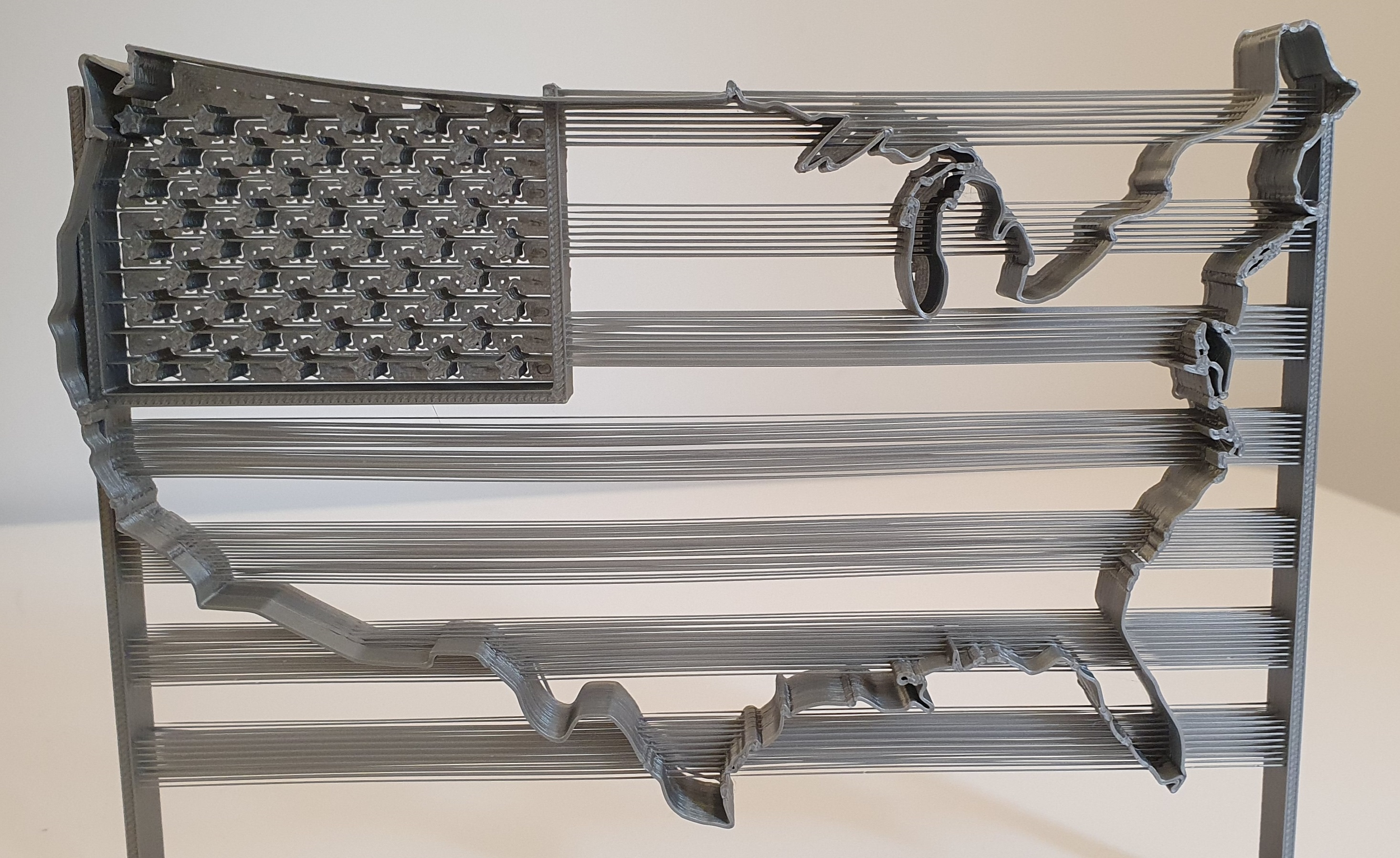 Miniatura 8 do modelo 3D USA Flag in Map - String Art