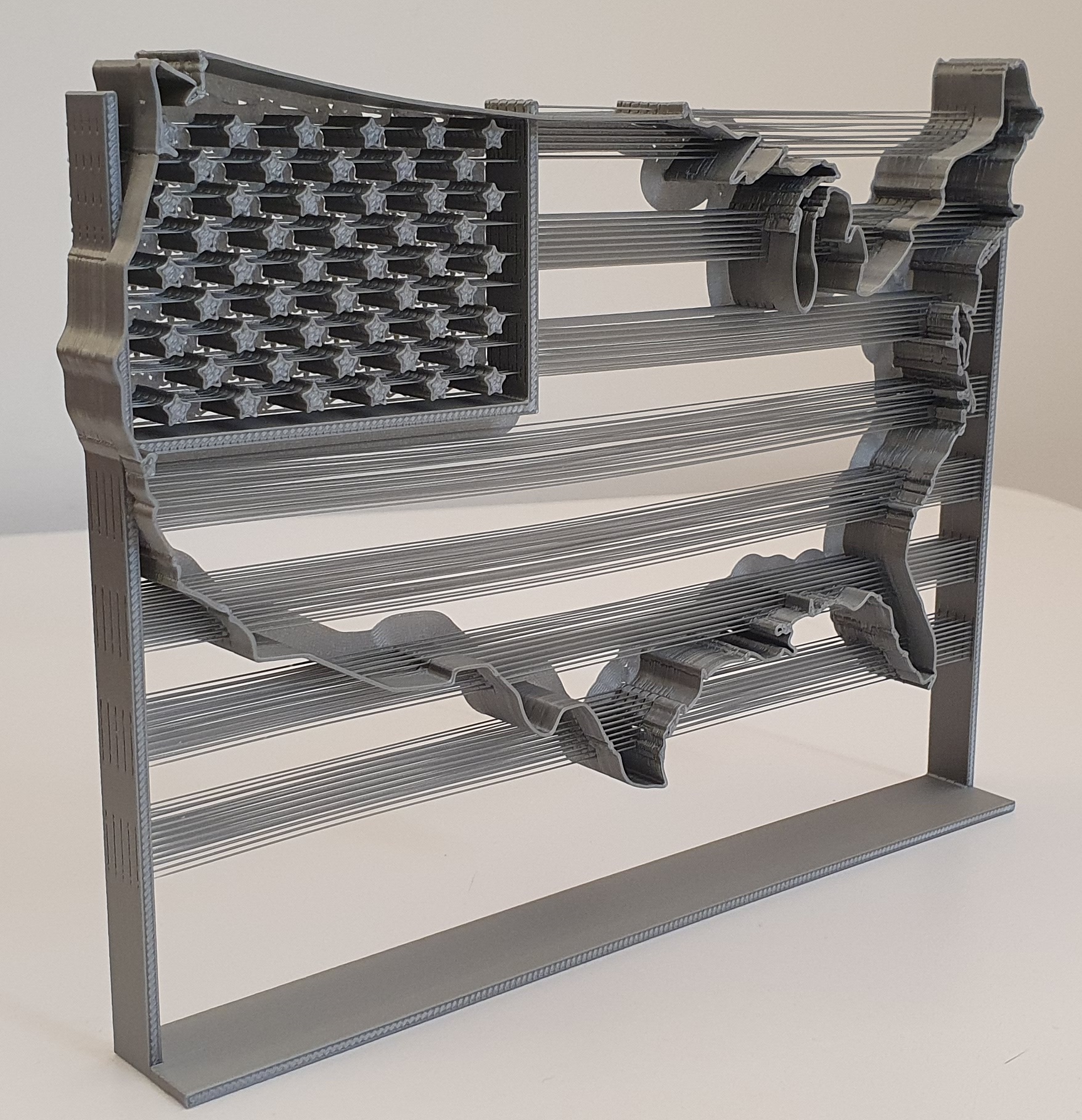 Miniatura 4 do modelo 3D USA Flag in Map - String Art