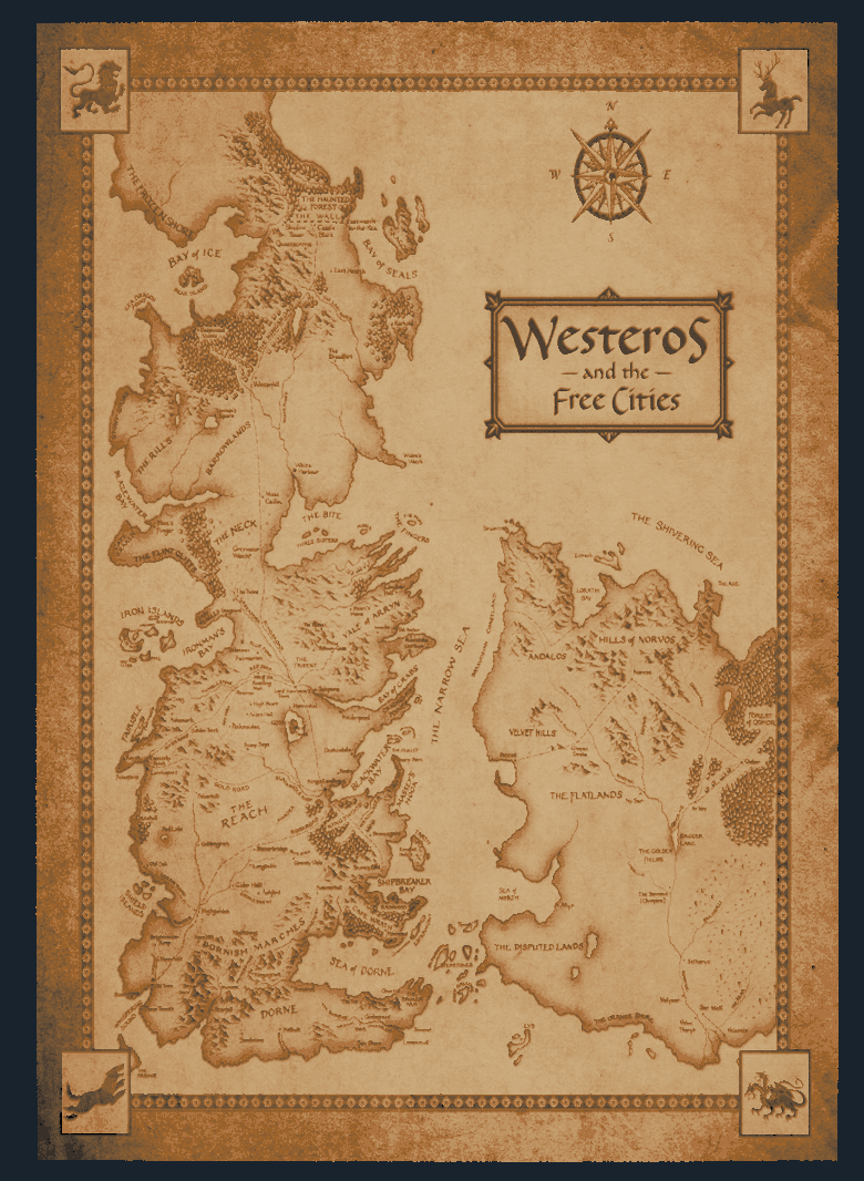 Map of Westeros - Hueforge by Pachyderm | Download free STL model ...