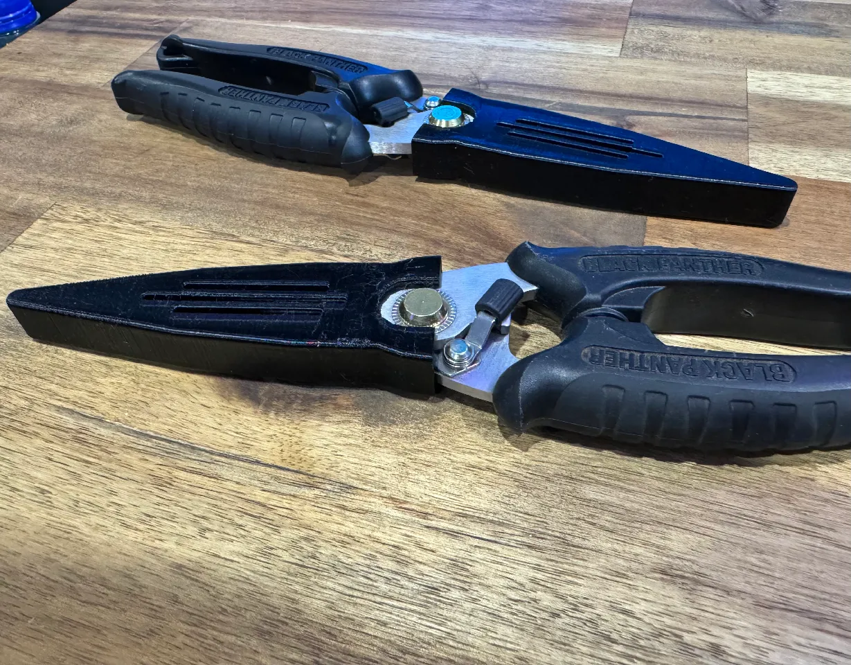 snips PRO BLACK スチールレザー Sterling Black Panther 200mm & 185mm Snip Sheath by Jamessimpson