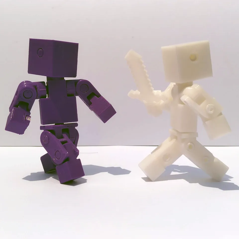 Mini Minecraft Style Action Figure by Bouncing Gears | Download free ...