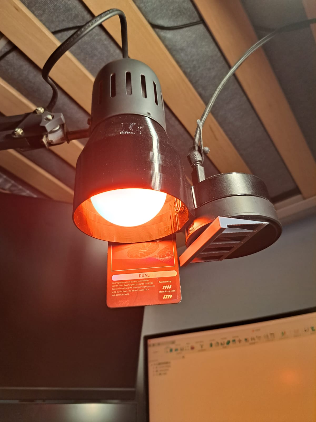 Tertial Lamp Shade with Webcam Mount