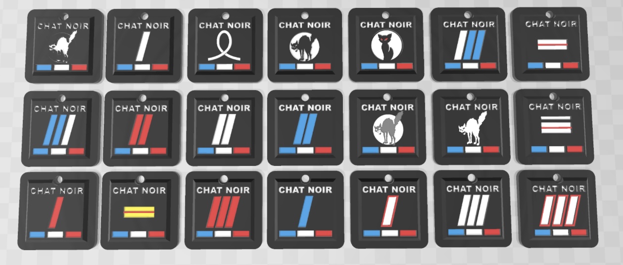 Porte clés grade chat noir