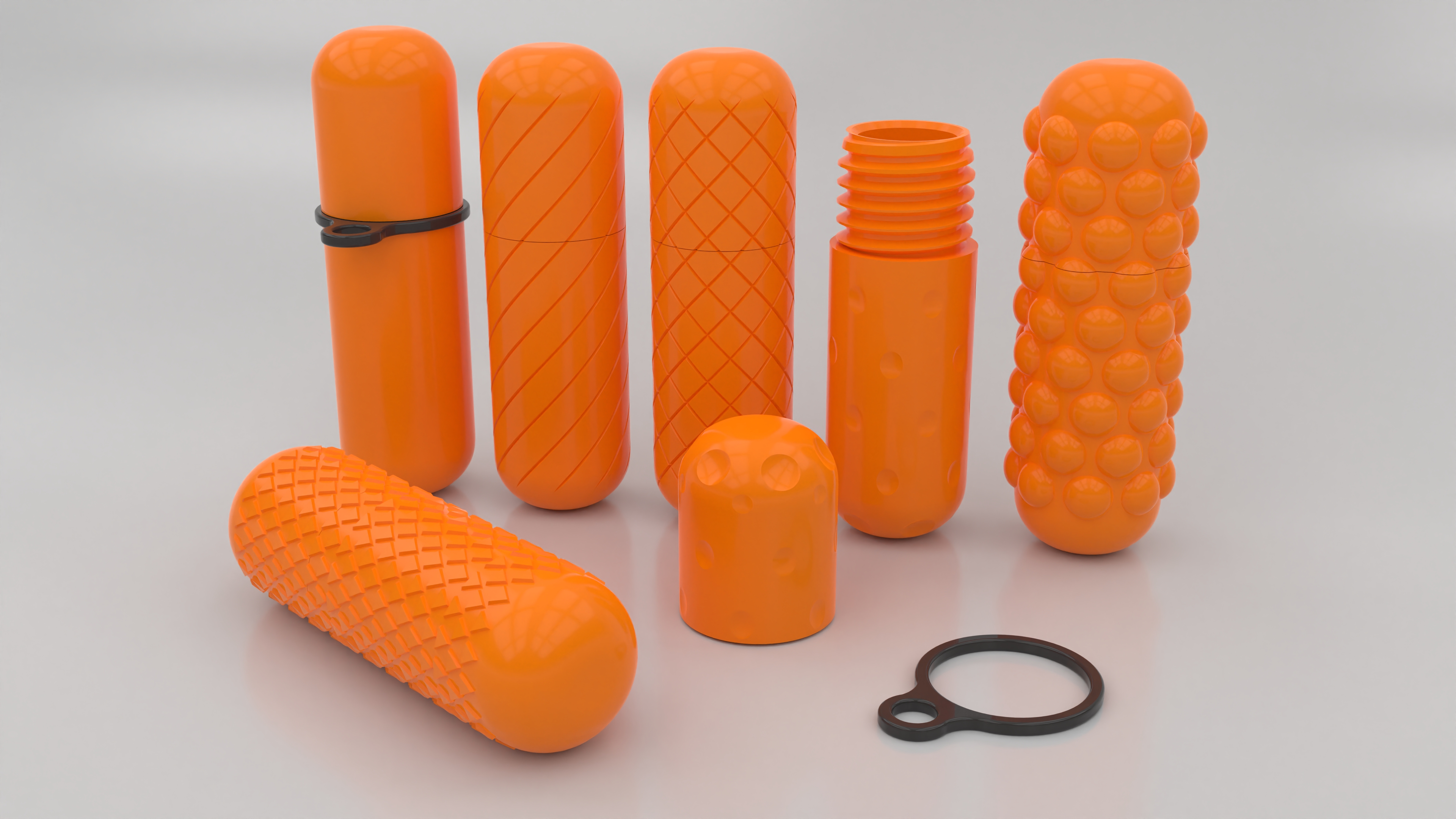 Pill style container 3D model thumbnail