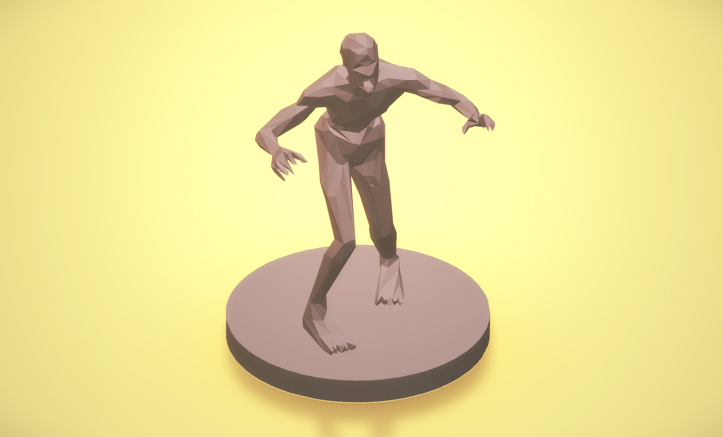 Low-Poly ZOMBIE - Miniature by Low-Poly Martino | Download free STL ...