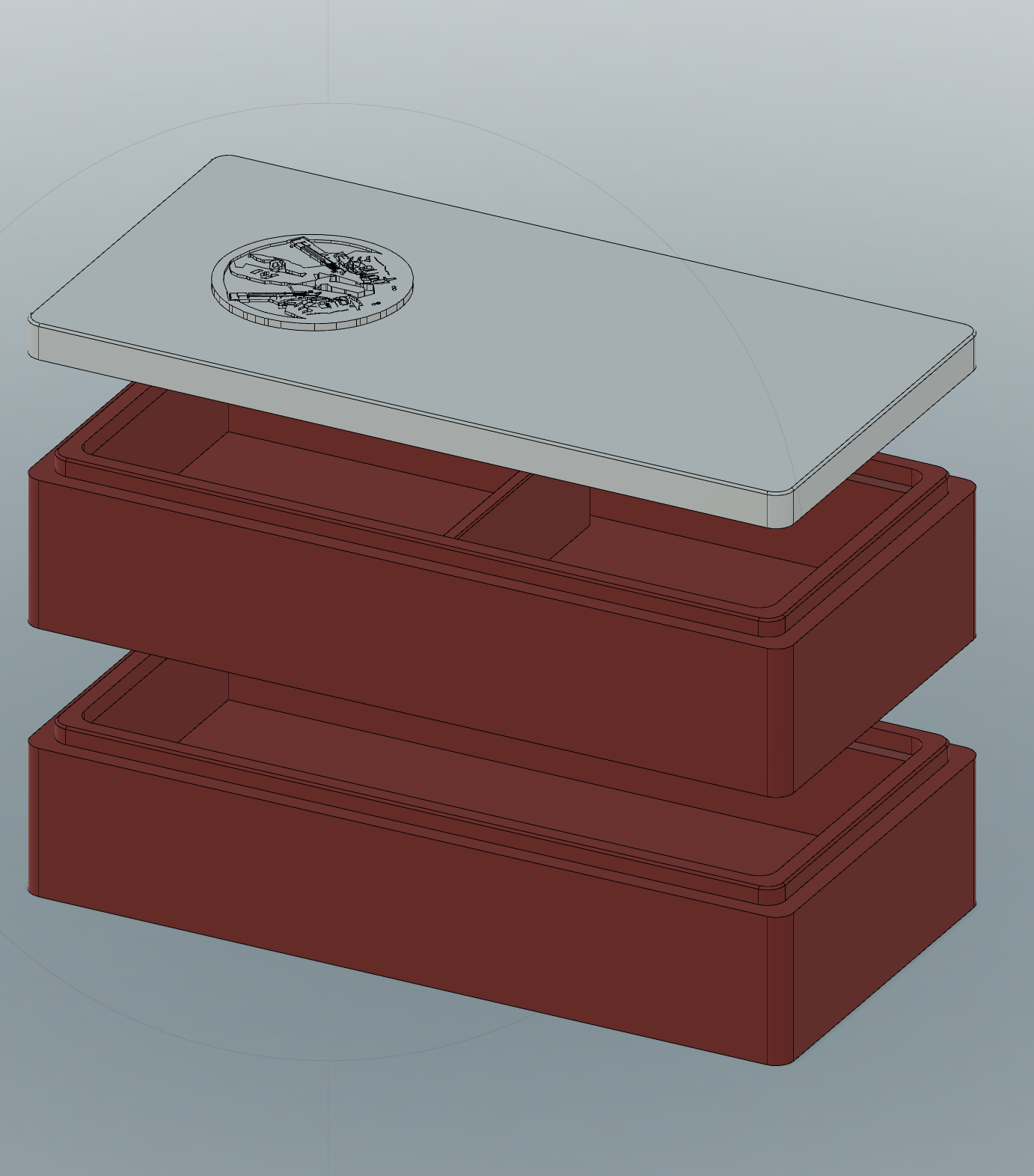 Minimalist Box with Deadpool engrave