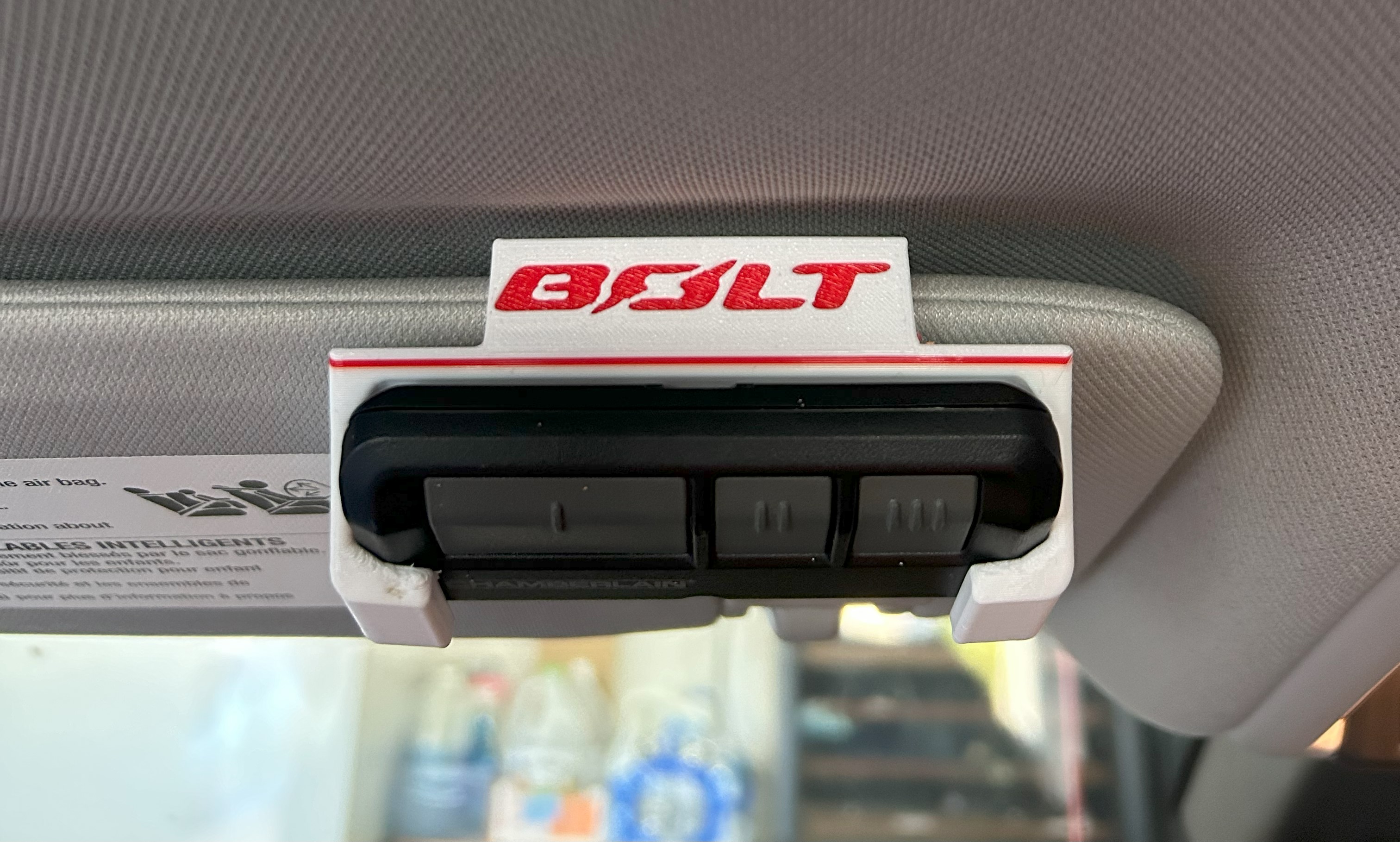 Bolt (and others) Garage door remote holster