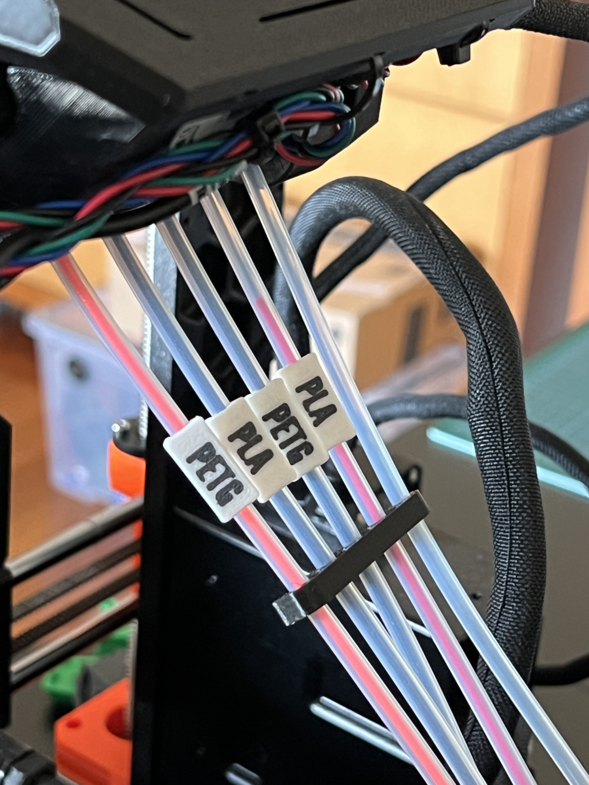 Tags for MMU PTFE tubes