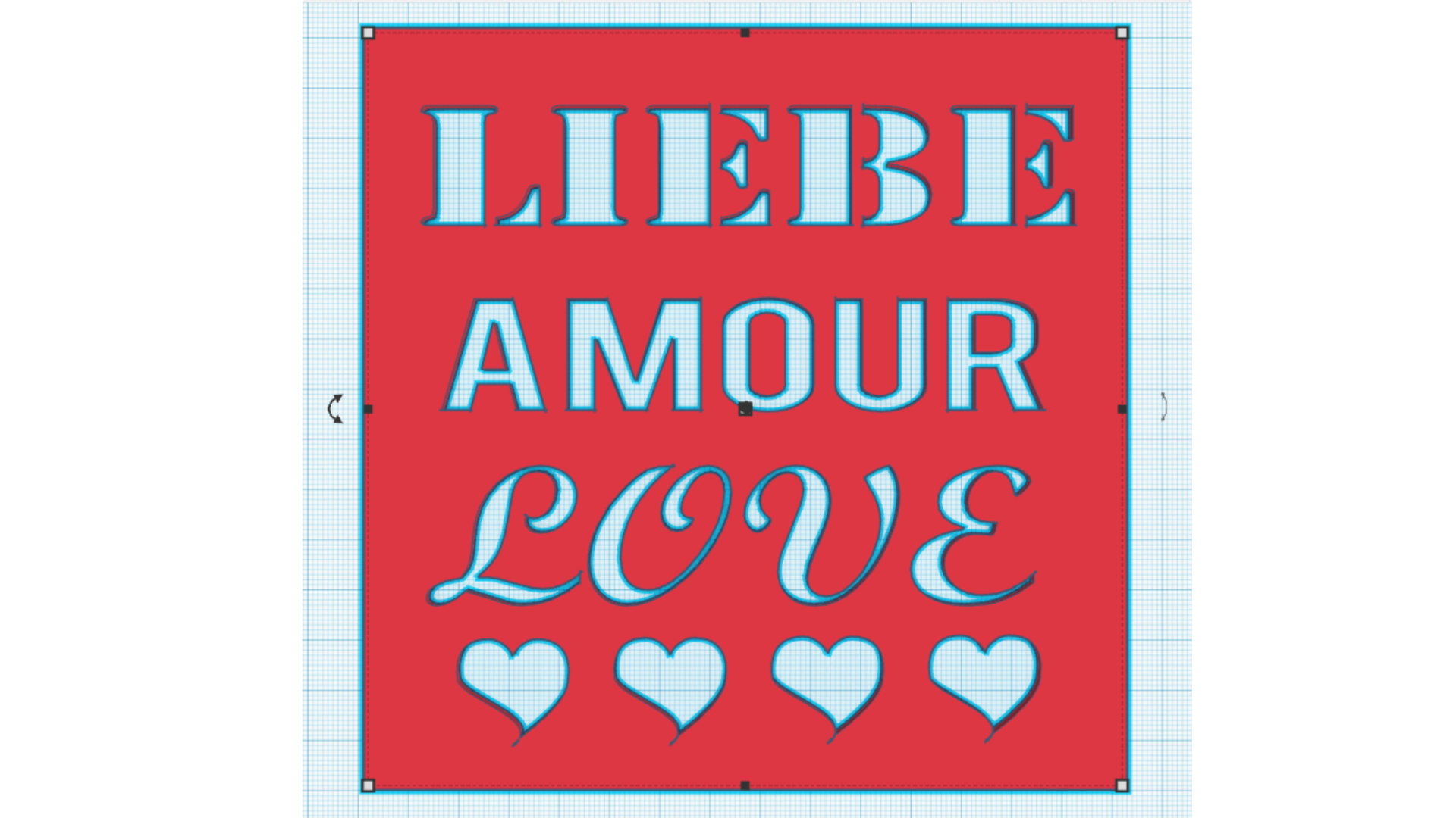 Love Schablone