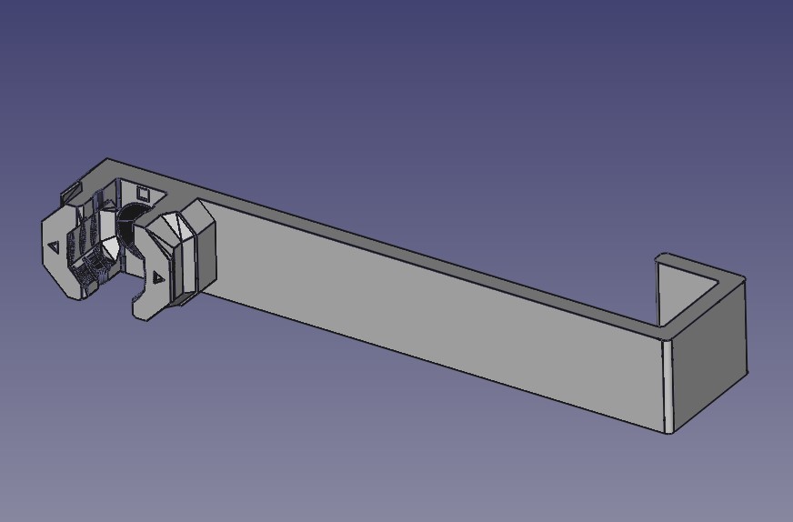 Multiboard door hanger mount, no supports, 8 mm - Offset Snap (DS Part A)