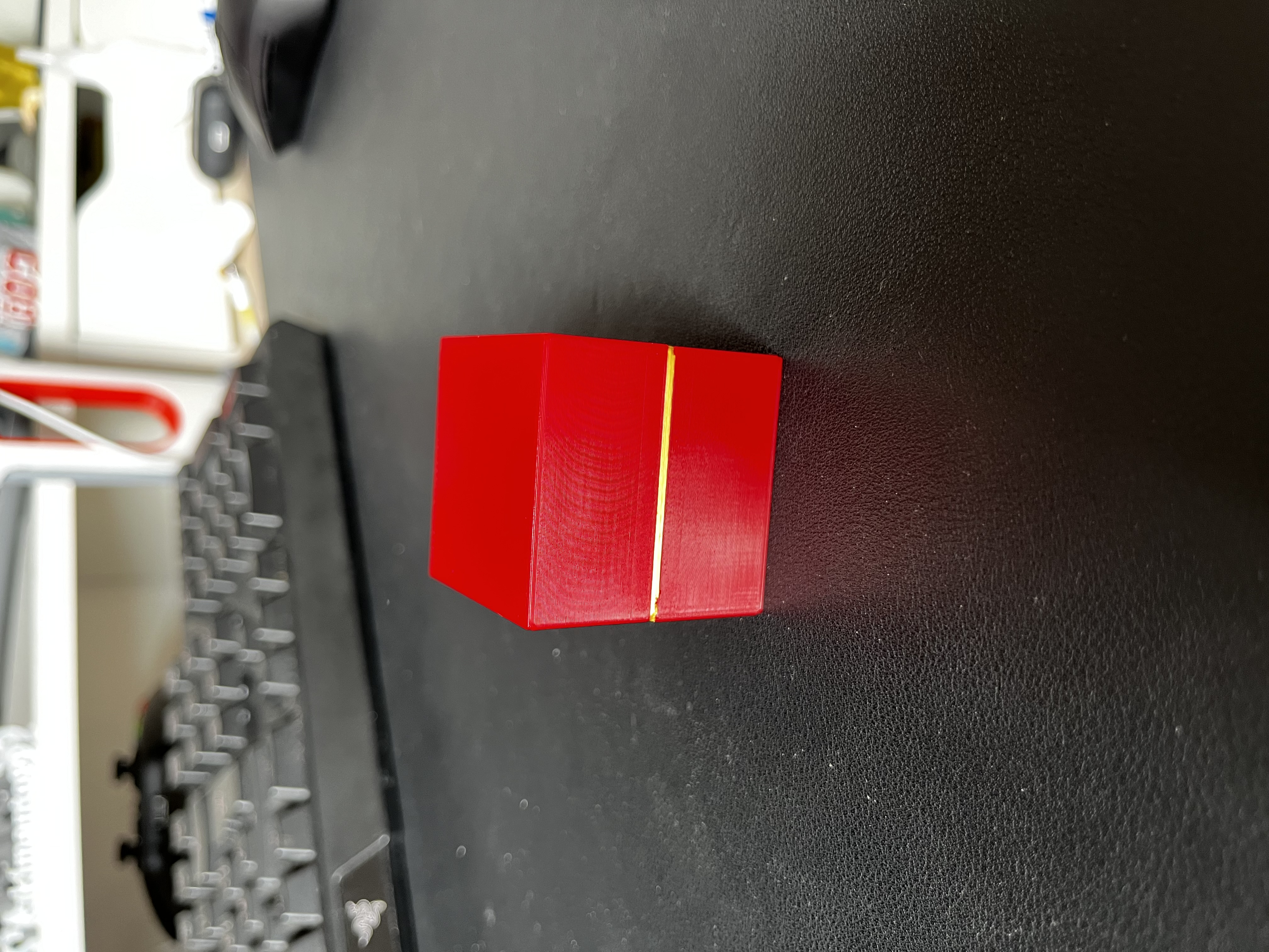 Section of a cube parallel to the plane