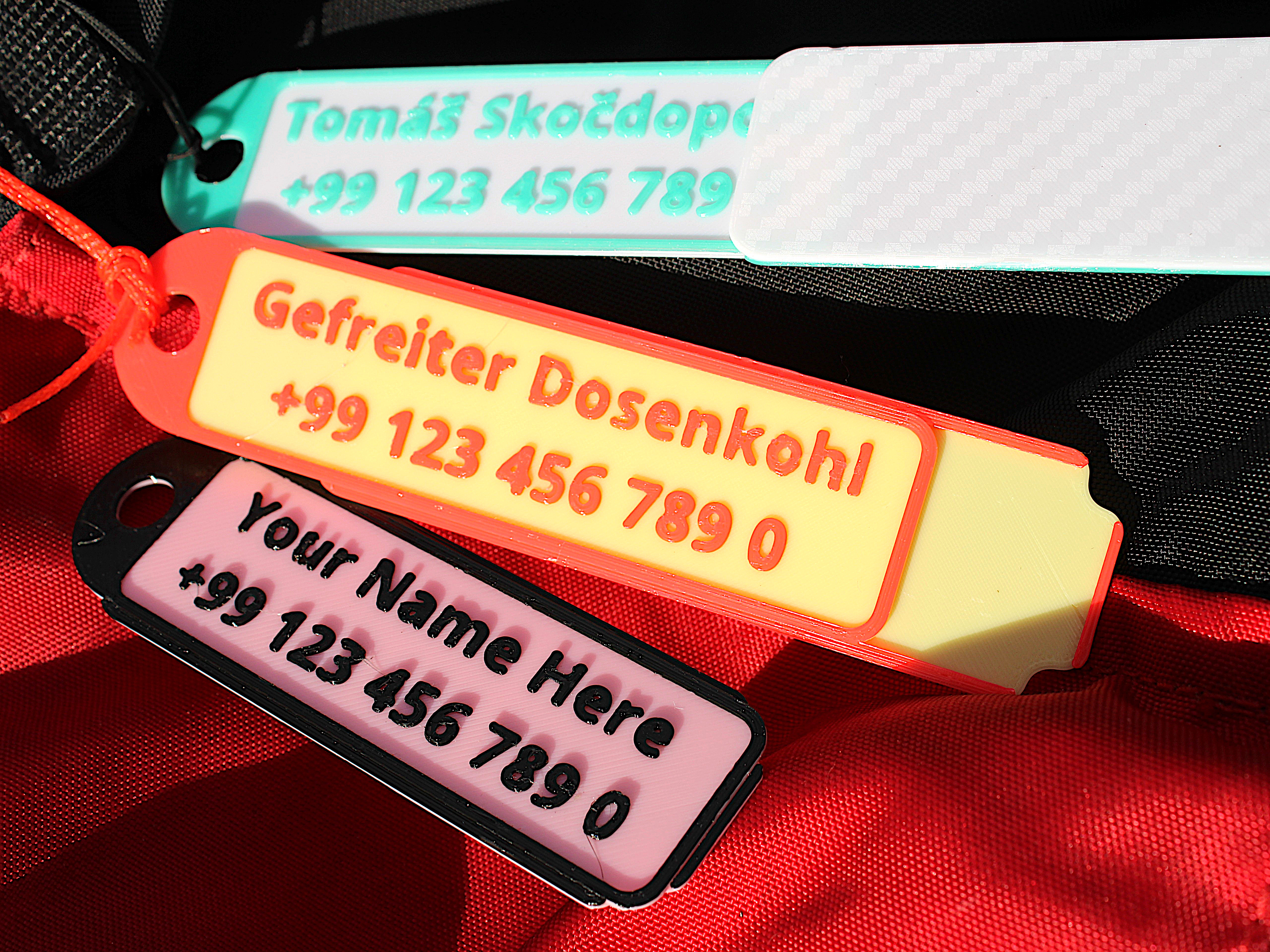 Privacy Bag & Luggage Tag | Custom Text in PrusaSlicer