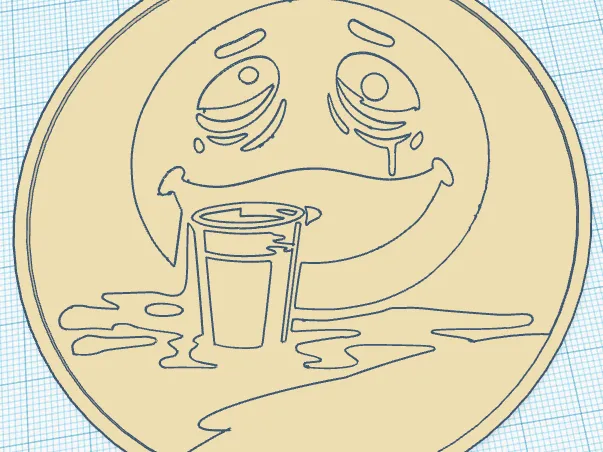 Drunk smiley face