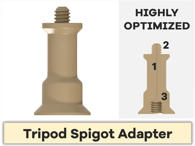 Spigot Adapter for Tripods - Lamp Mount [optimized, very stable]