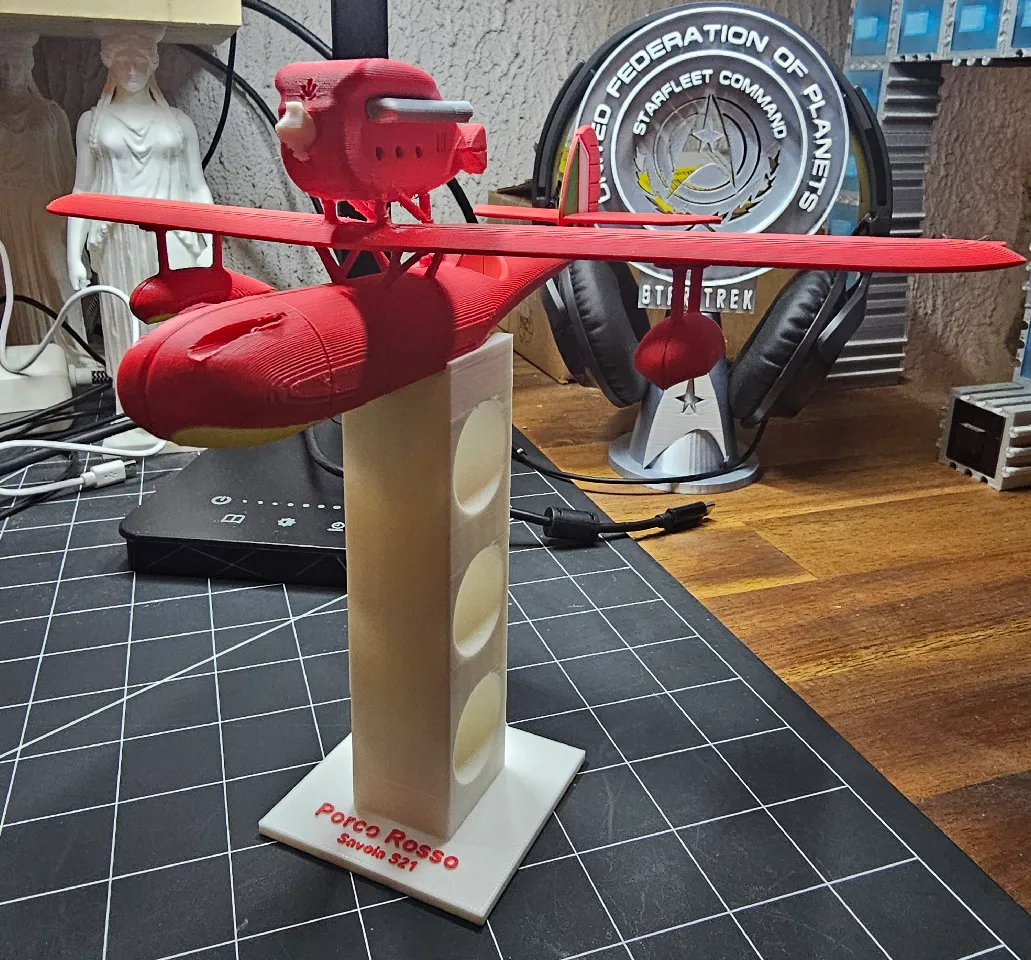 Porco Rosso Savoia S21 supports by Hervea | Download free STL