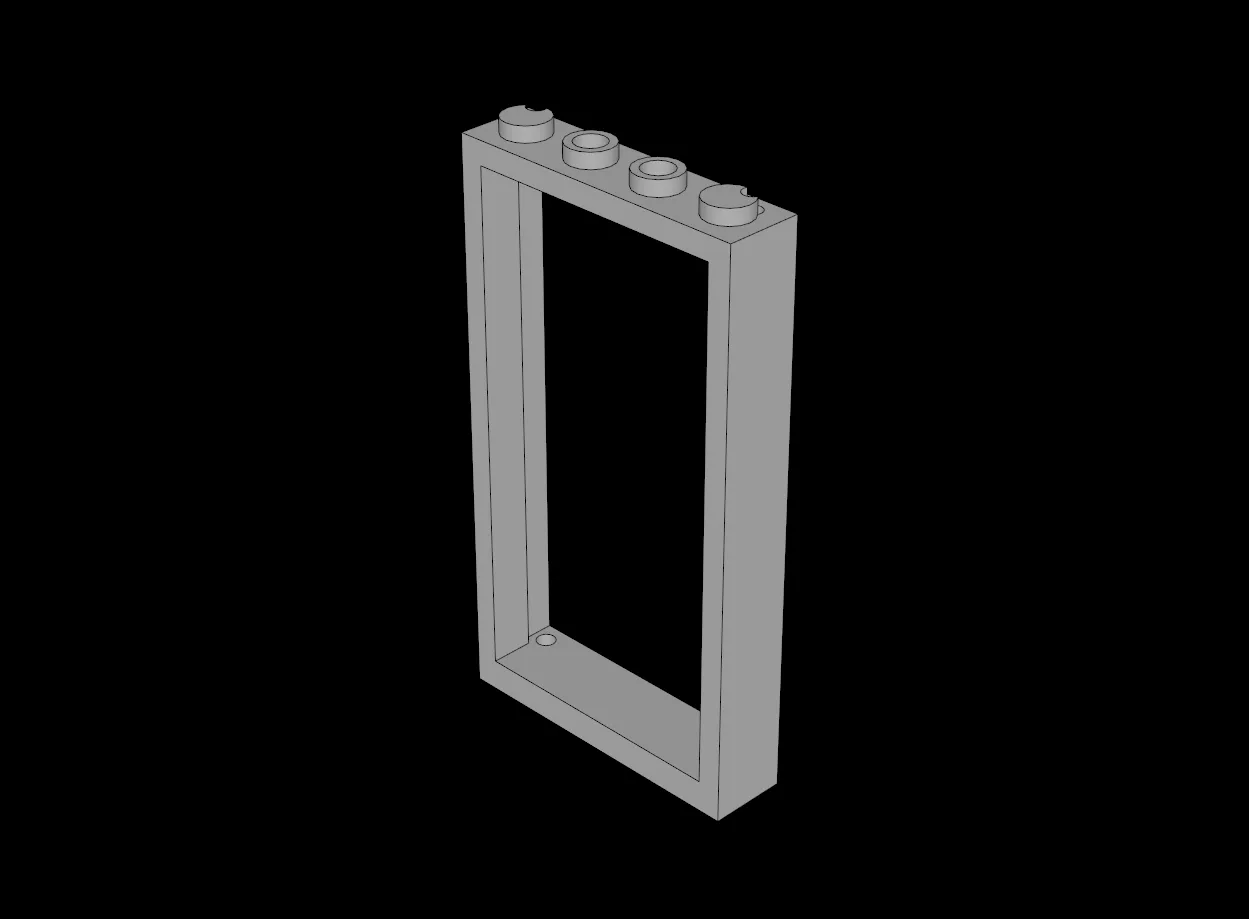 ●3-DEEP Lego Compatible (60596.dat) Door 1 x 4 x 6 Frame by thall72