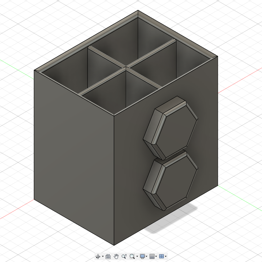 Honeycomb tool wall Box 3D model thumbnail