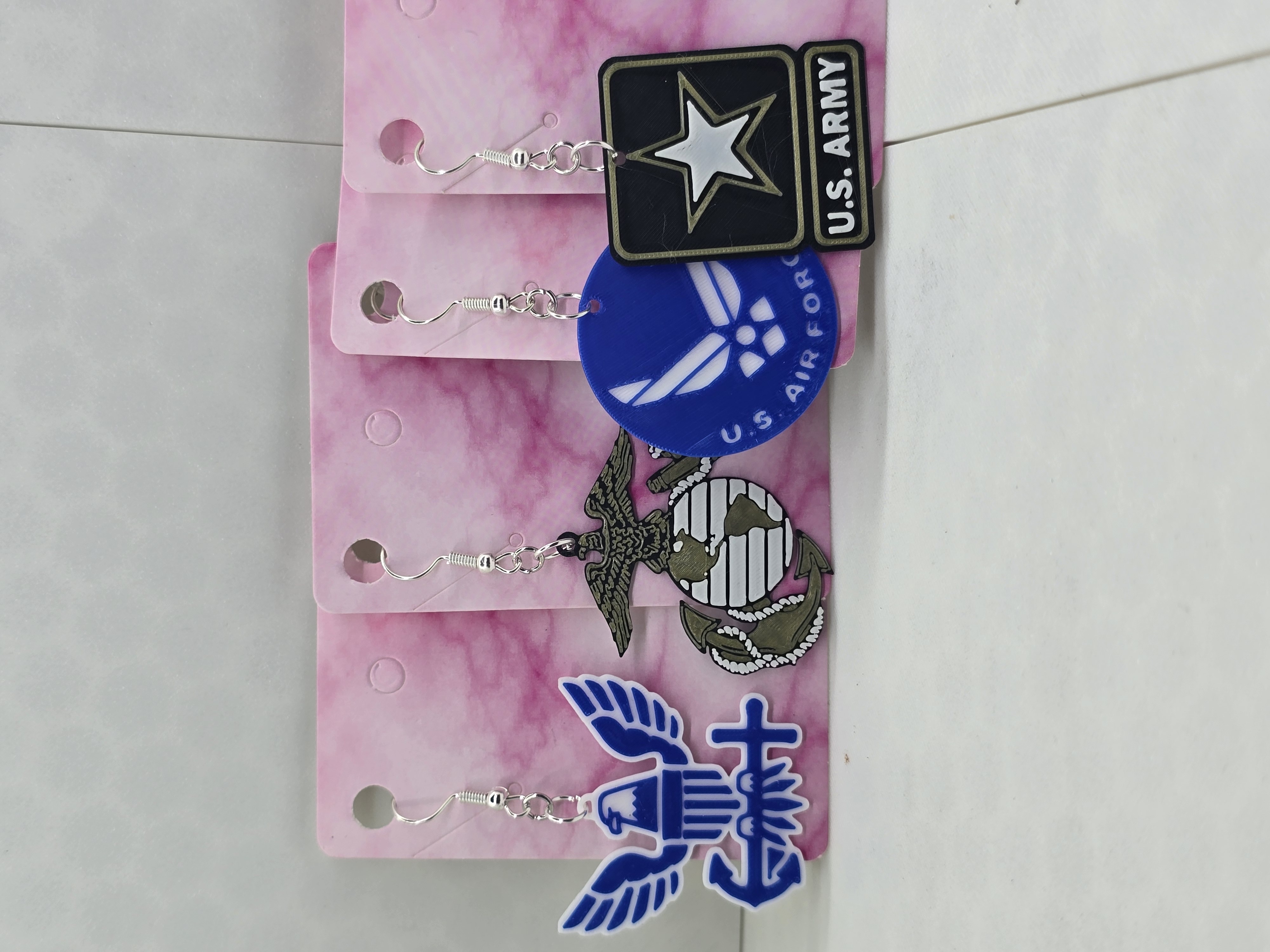 Military Earrings (US Army, Navy, Marine and Airforce)