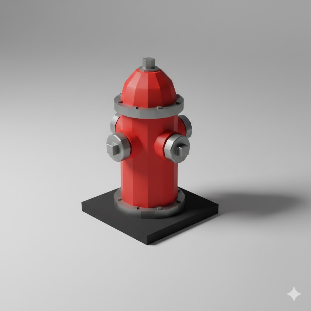 Low Poly Fire Hydrant