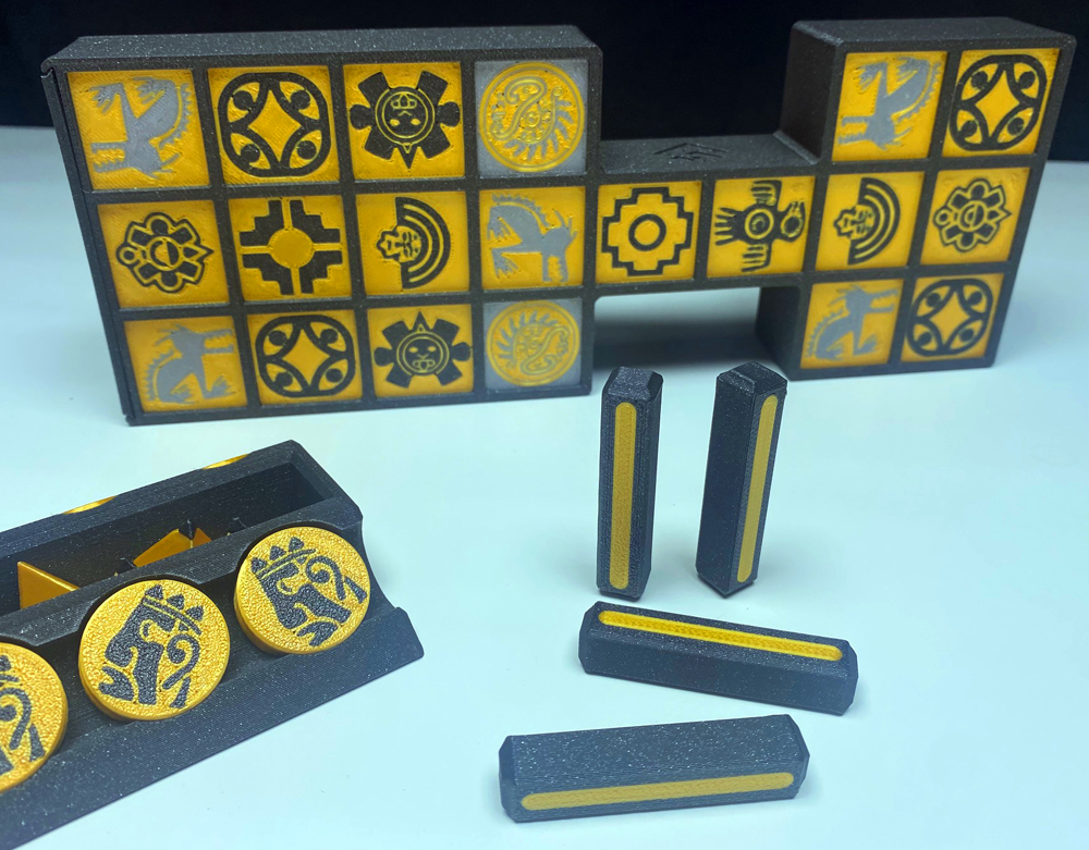 W4 flat Dice Runes for the royal GAME OF UR (Flache Würfelrunen für Game Of Ur)