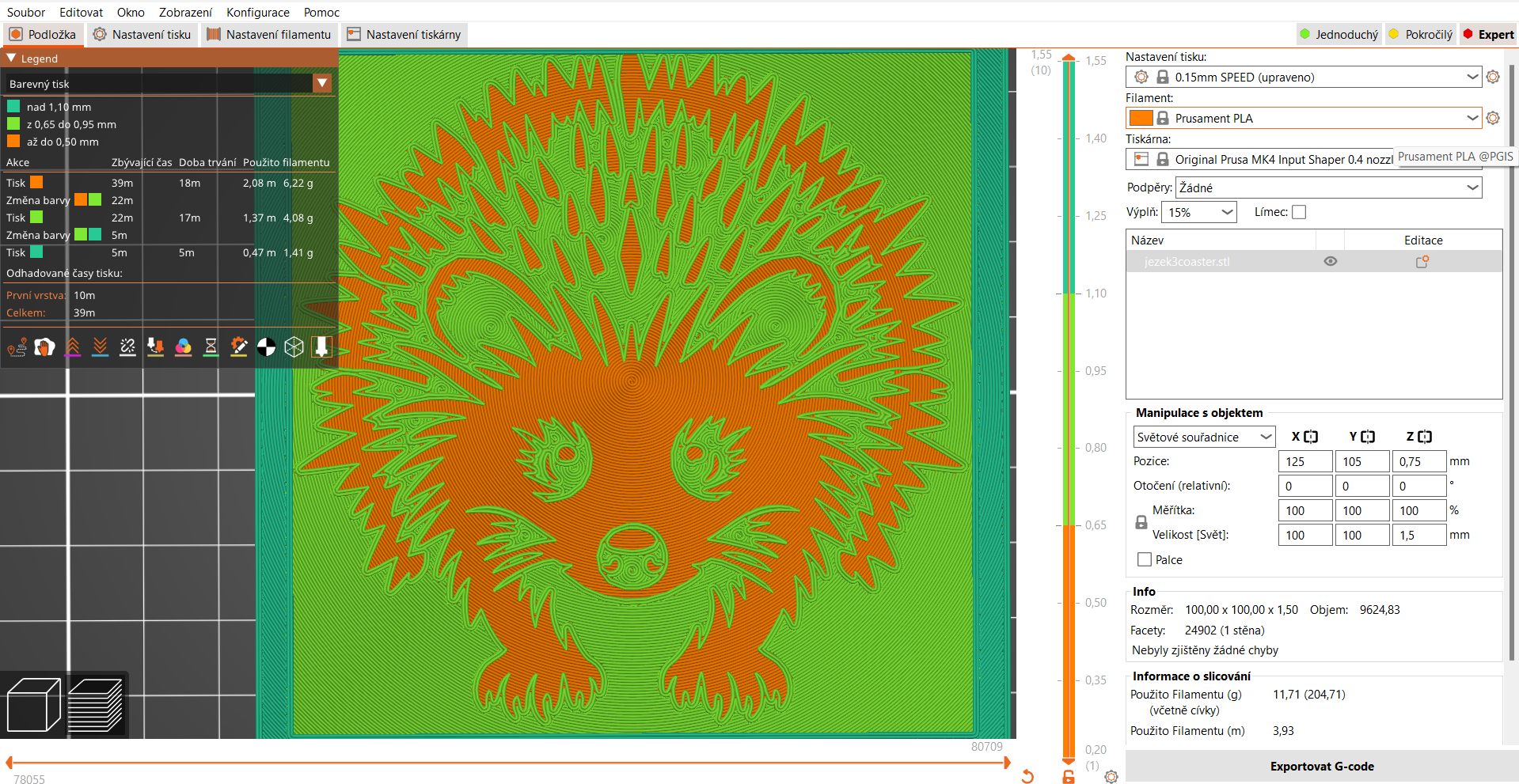 Miniatura 2 do modelo 3D Coaster: Cute hedgehog