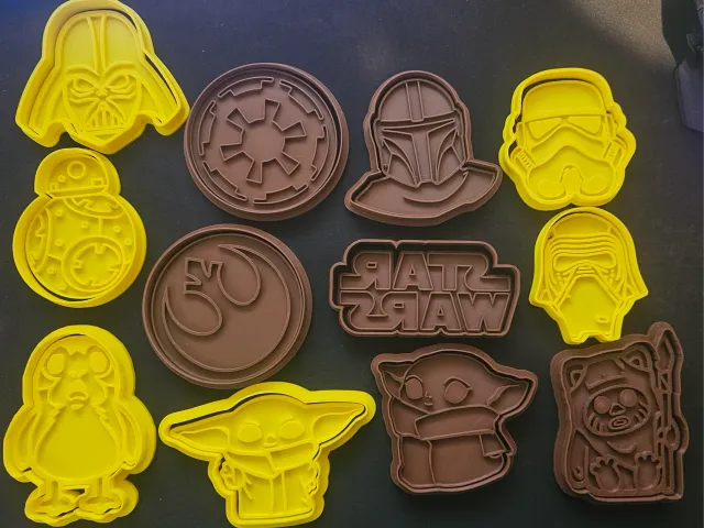 star wars cookie cutter and stamps set of 12