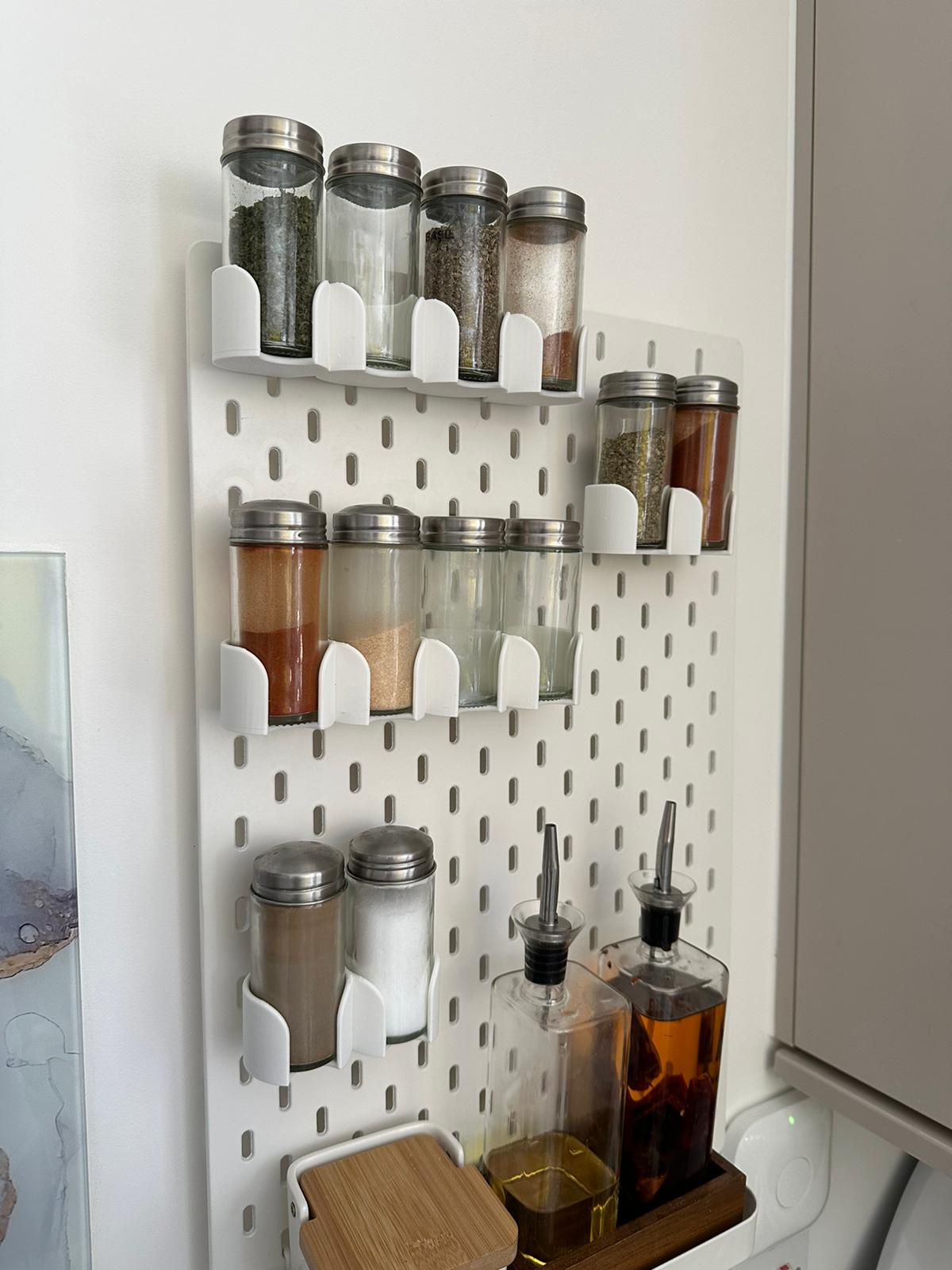 Ikea Peg Board Spice Rack by Grzegorz Lindert Download free STL model Printables