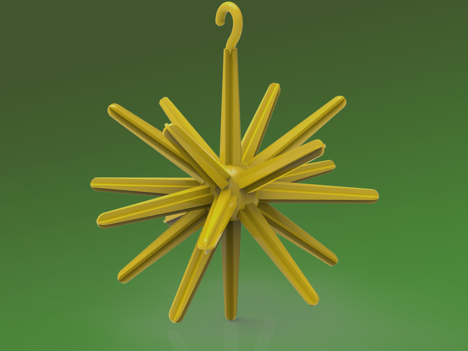 Retro Star Christmas Ornament No Supports Needed By Brett Casteel 