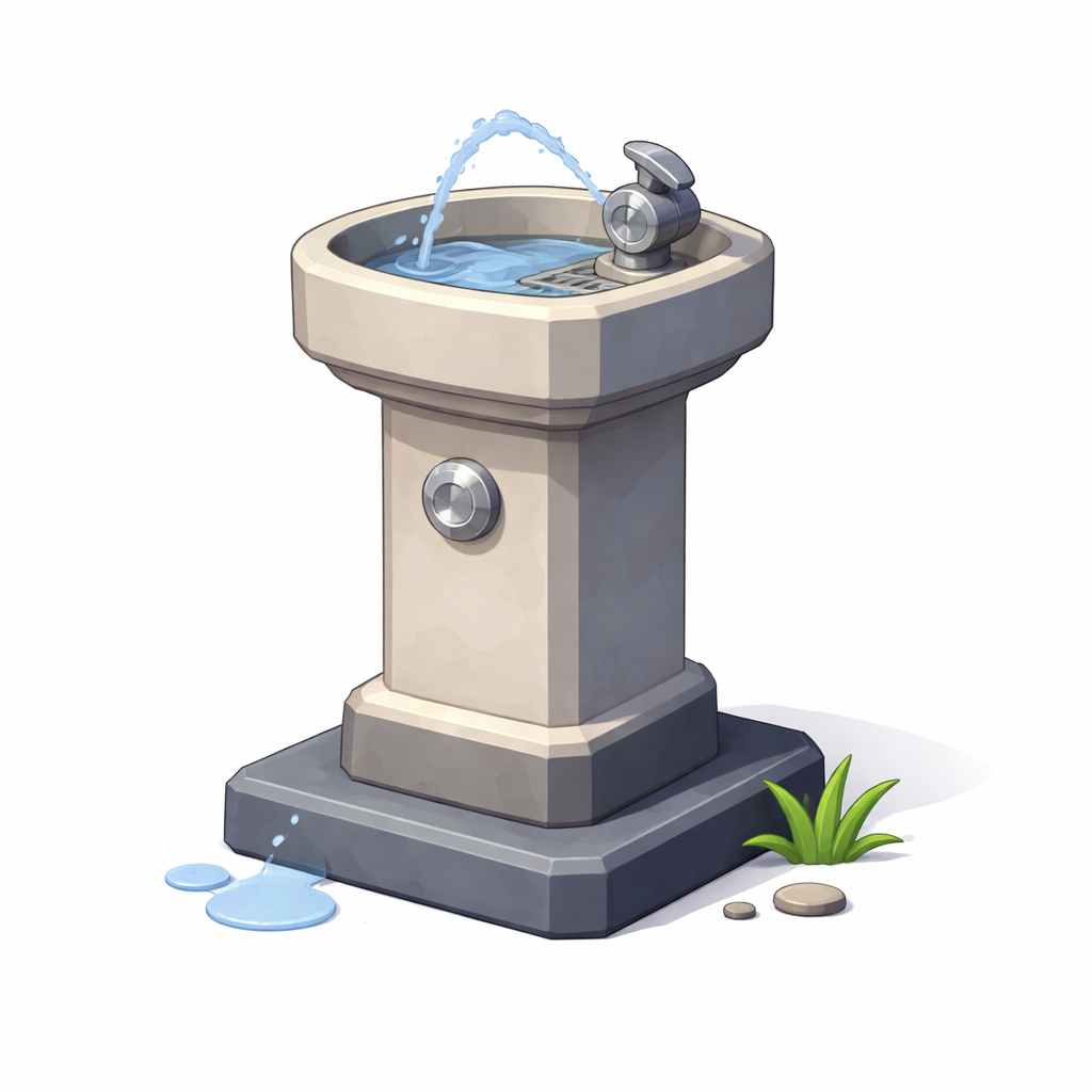 Low Poly Drinking Fountain
