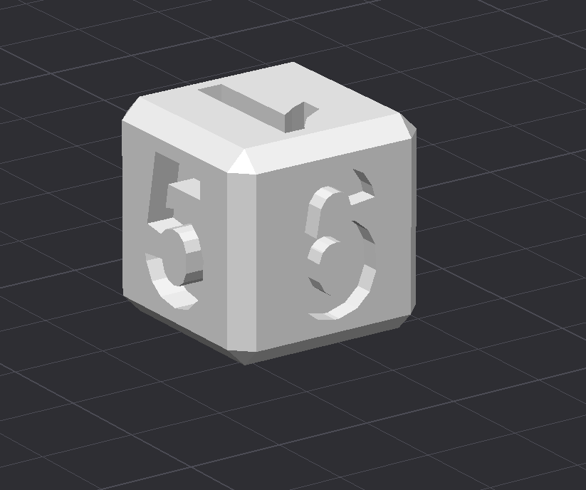 Six Sided Dice Big Text