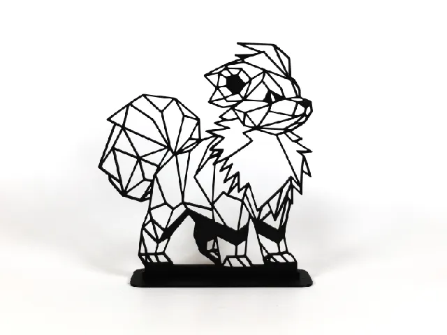 Geometric Low Poly Growlithe