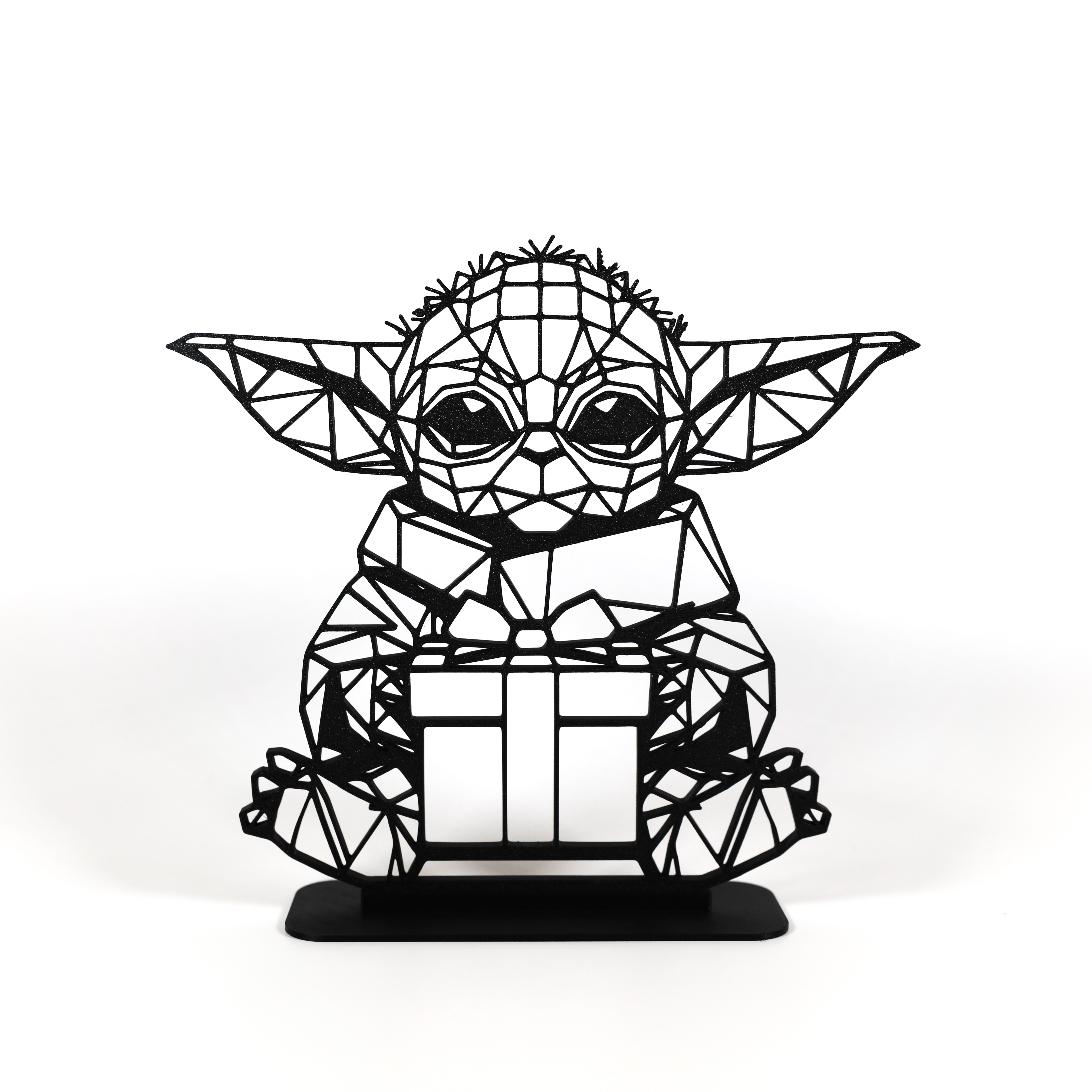 Geometric Low Poly Christmas Grogu / Baby Yoda
