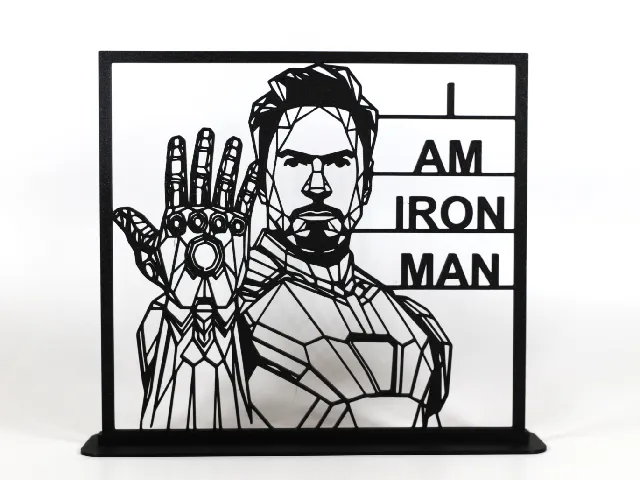 Geometric Low Poly End Game Iron Man