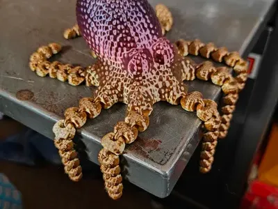 Articulated octopus textured