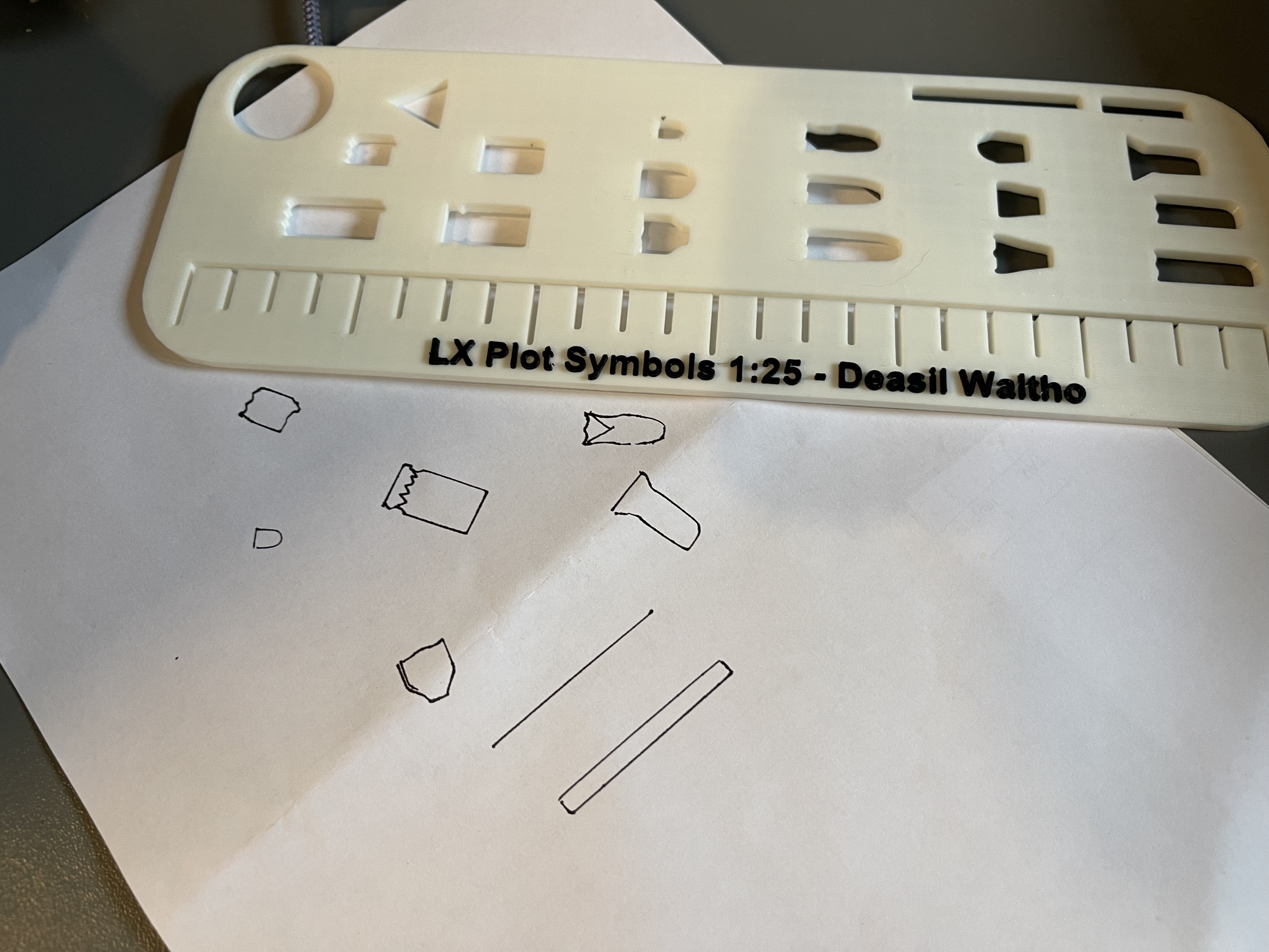 Theatrical Lighting Stencil (1:25 scale)