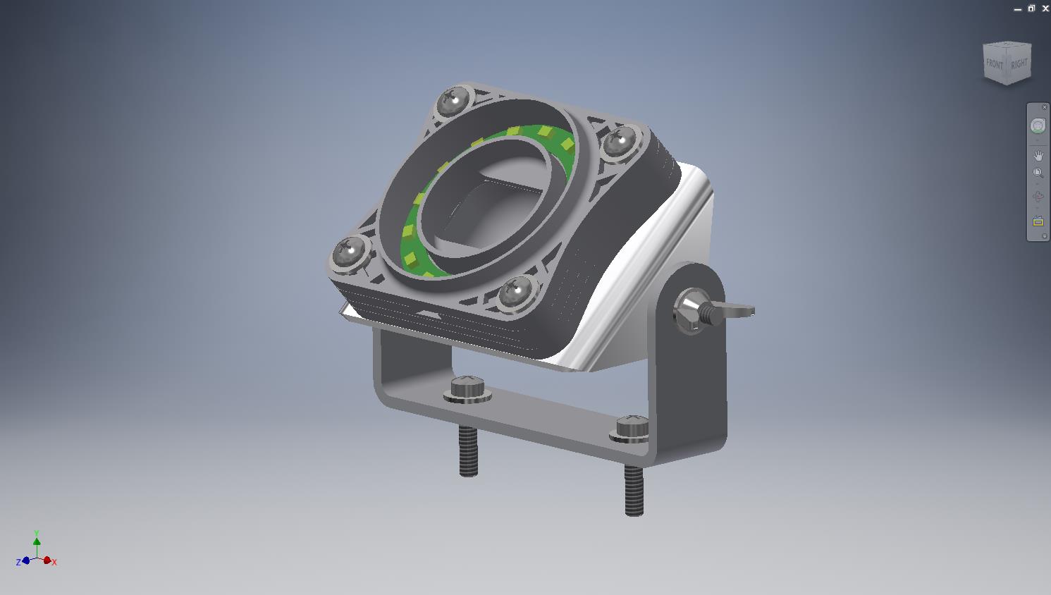 MS Lifecam HD 3000 camera tilt bracket with LED ring