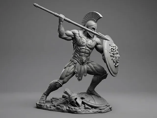GREEK SOLDIER HOLDING SPEAR