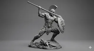 GREEK SOLDIER HOLDING SPEAR